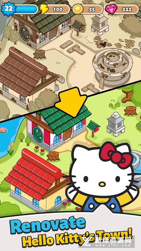 Hello Kitty合并小镇游戏