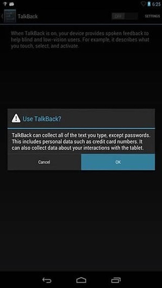 屏幕阅读Talkback