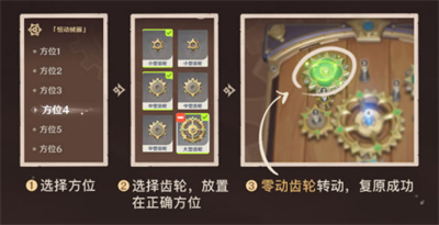 原神恒动械画活动修复械画部件方法